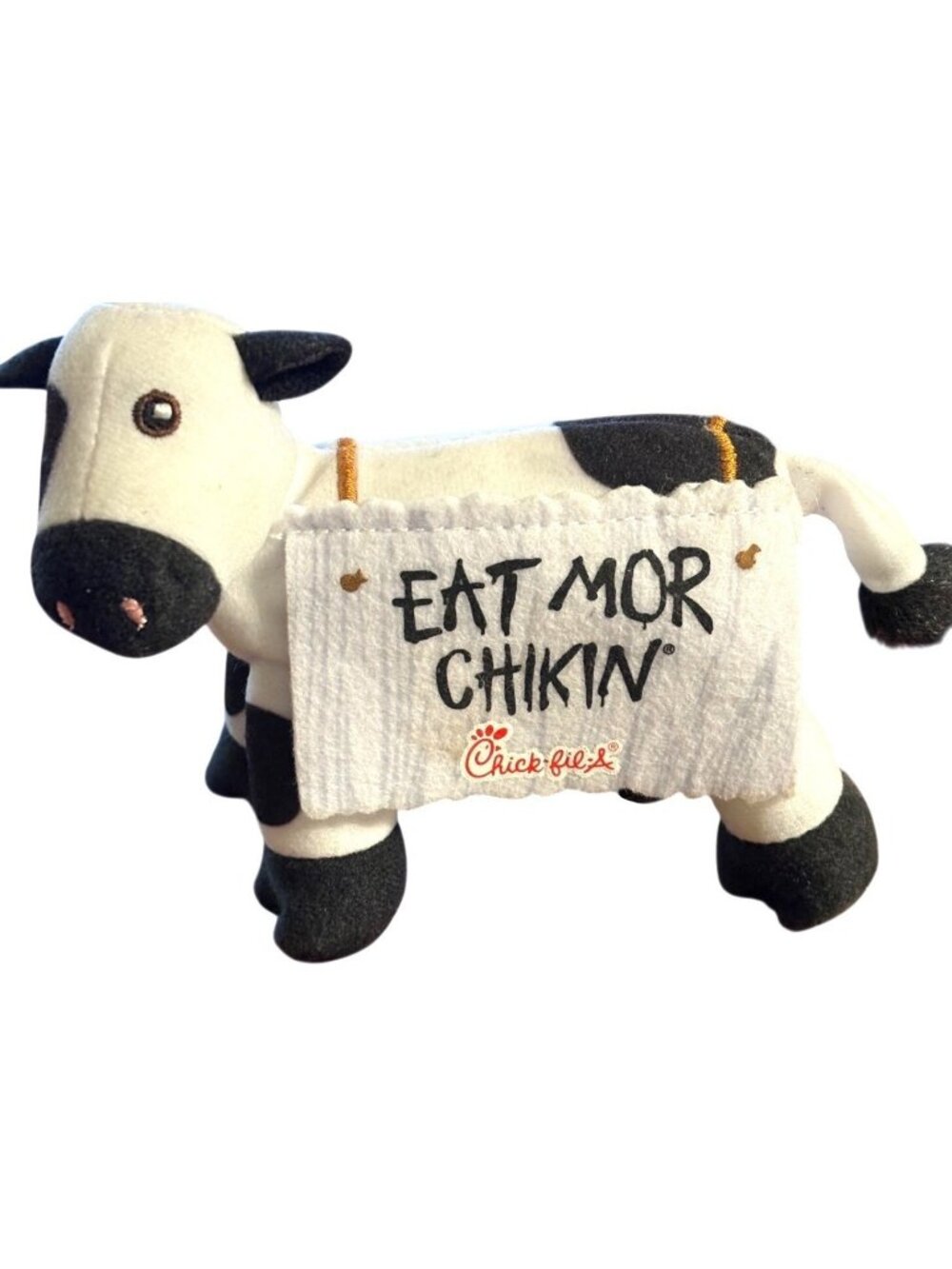 Chick-Fil-A Mini Cow Plush Eat Mor Chikin 4" Promo Restaurant Stuffed Plush 2020